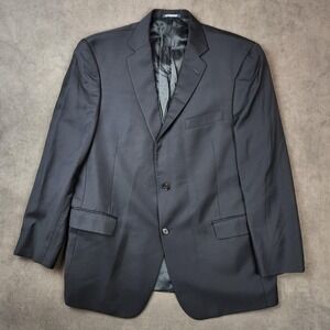 Hart Schaffner Marx‎ Blazer Mens 46R Blue Two Button Double Vent Made in USA